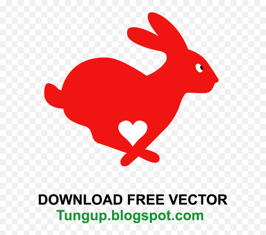 Free Download Logo Rabbit And Heart - Negative Space Rabbit Tattoo Png,Rabbit Logo