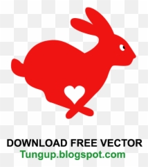 Free Download Logo Rabbit And Heart - Negative Space Rabbit Tattoo Png,Rabbit Logo