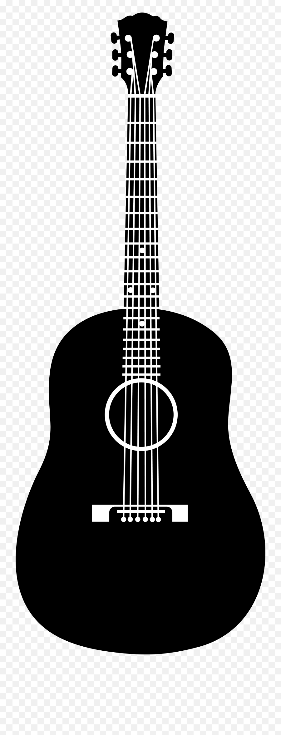 Acoustic Guitar Clipart Png - Acoustic Guitar Clipart Black And White,Guitar Png