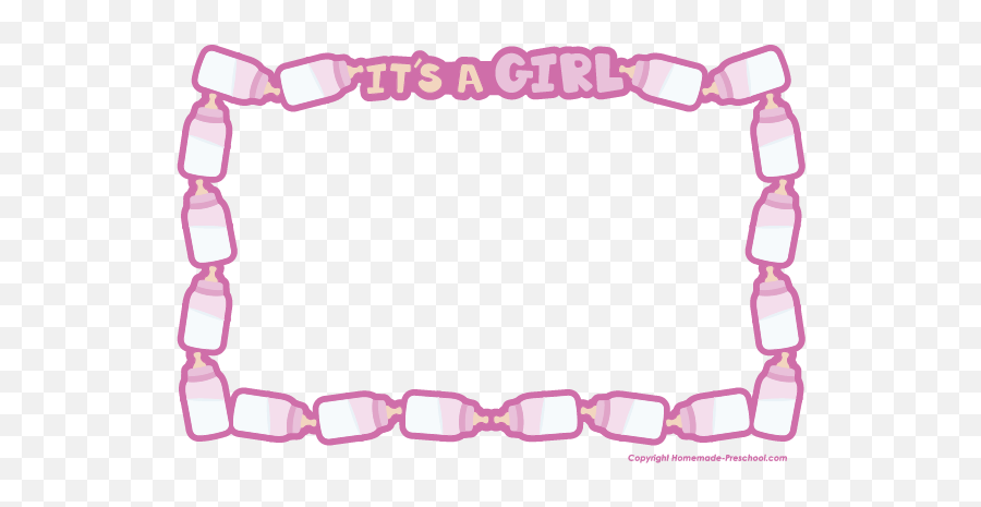 Baby Shower Clipart - Girl Border Png,Its A Girl Png