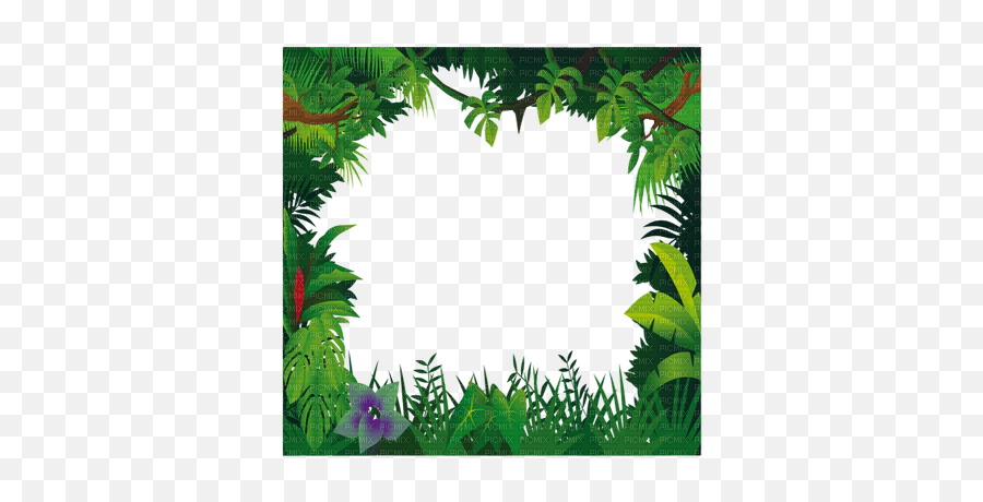Free Jungle Cliparts Frames Download - Jungle Frame Clipart Png,Jungle Border Png
