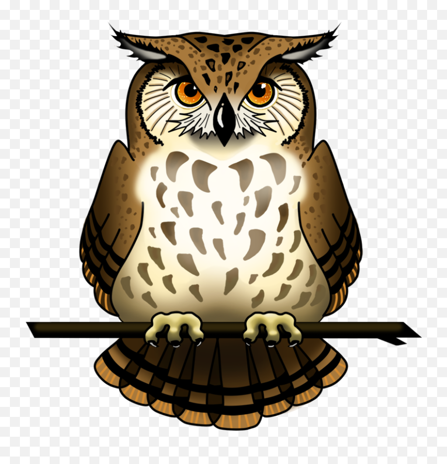 Owl Png 3 Image - Great Horned Owl Cartoon,Owl Png