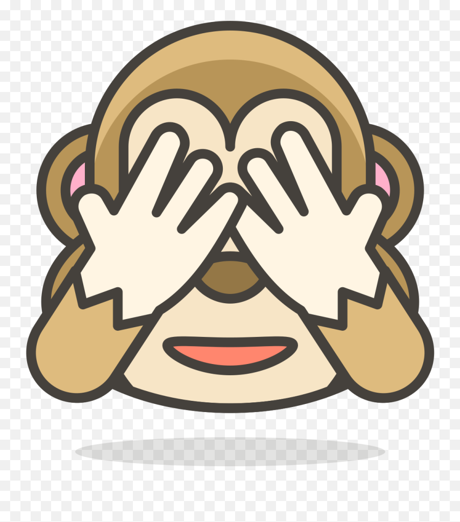 File105 - Seenoevilmonkeysvg Wikimedia Commons Monkey Emoticon See No Evil Png,Monkey Emoji Png