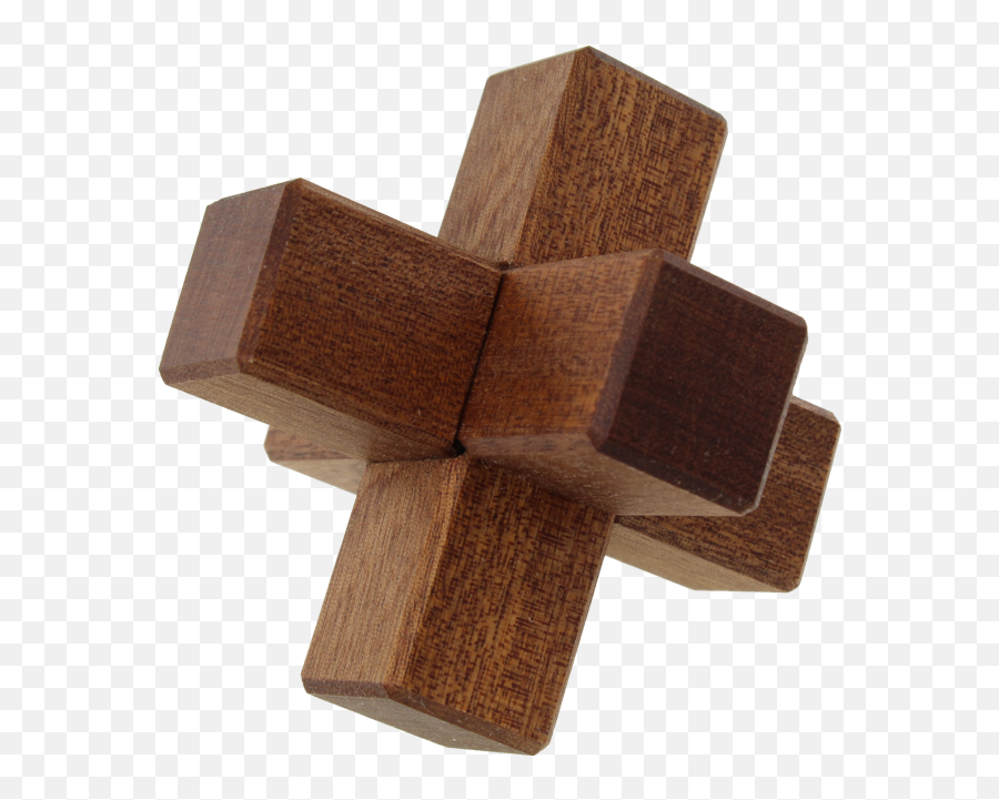 3 Piece Burr Wood Puzzles Puzzle Master Inc - 3 Piece Wooden Puzzle Png,Piece Of Wood Png
