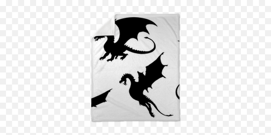 Dragon Silhouettes Plush Blanket U2022 Pixers We Live To Change - Game Of Thrones Dragon Silhouette Png,Dragon Silhouette Png