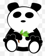 Cute Panda Clipart 7 Buy Clip Art - Oso Panda Animado Png Endangered Animals Black And White,Oso Png
