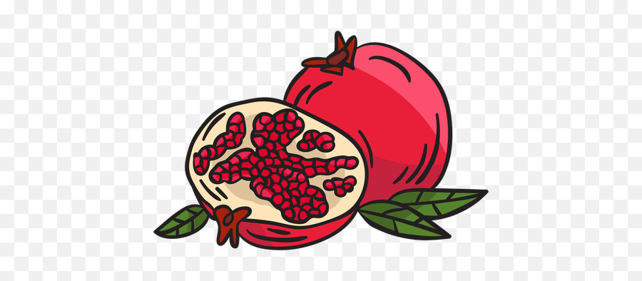 Pomegranate Fruit Food Illustration - Transparent Png U0026 Svg Romã Desenho Png,Pomegranate Png