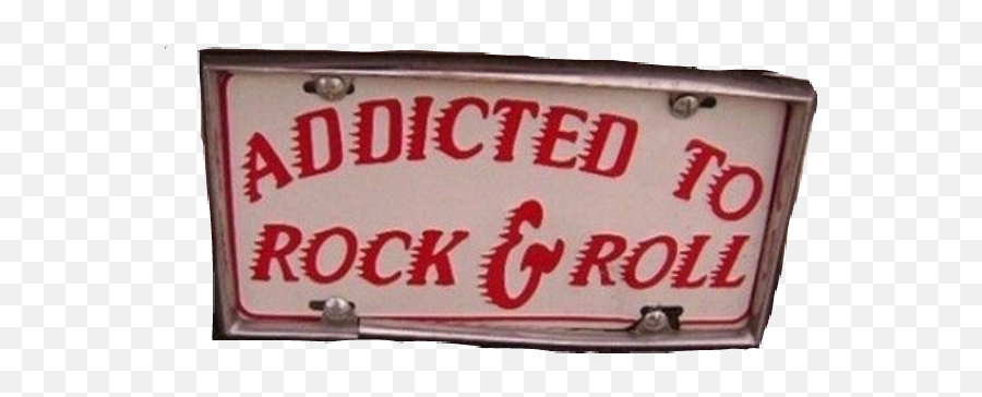Roll Red Polyvore Moodboard Filler - Addicted To Rock And Roll Png,License Plate Png