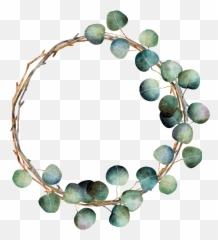 Clove Leaf Hand - Watercolor Eucalyptus Wreath Png,Eucalyptus Png