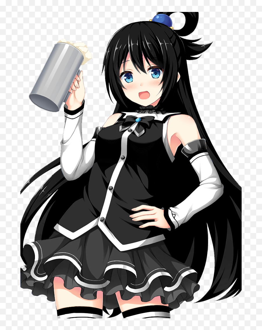 Black Outfit Of Megumin - Konosuba Aqua Black Hair Png,Megumin Png