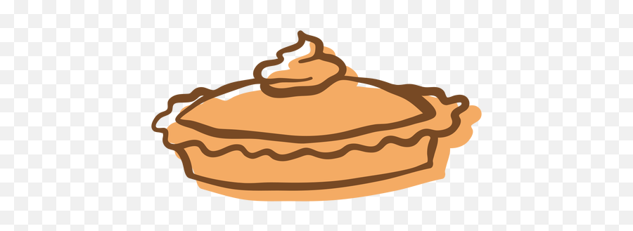 Hand Drawn Stroke Pie Whipped Cream - Transparent Png U0026 Svg Sugar Pie,Whipped Cream Png