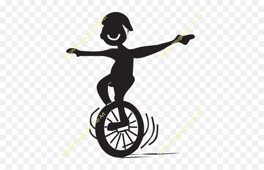 Child Riding Unicycle - Unicycle Rider Clipart Png,Unicycle Png