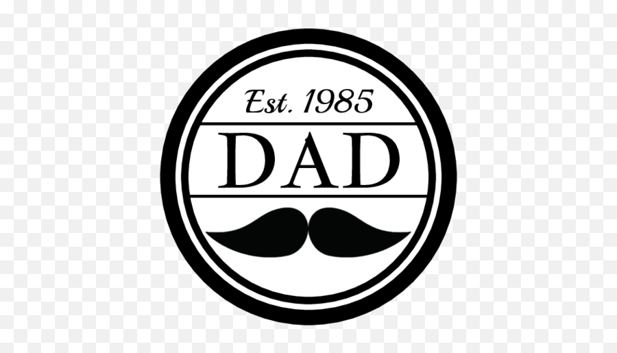 Mustache Fathers Day Sticker - Love You Dad Circle Label Png,Fathers Day Logo