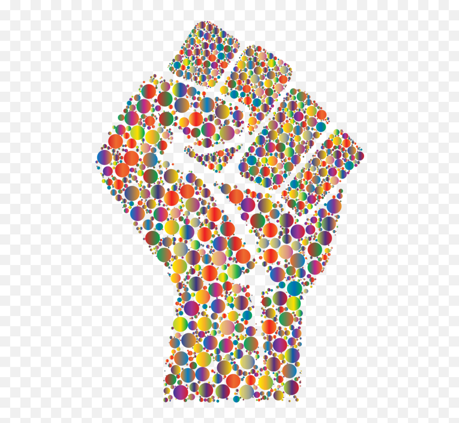 Party Supply Fist Raised Png - Colorful Fist,Raised Fist Png