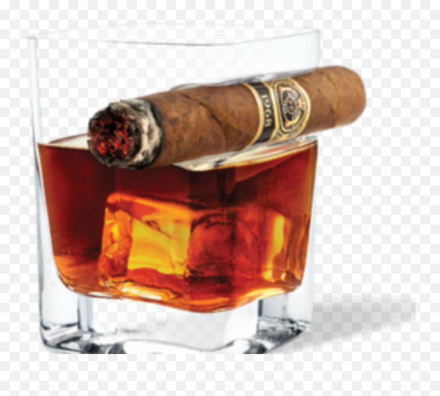 Glass - Cigar And A Whiskey Glass Png,Whiskey Glass Png