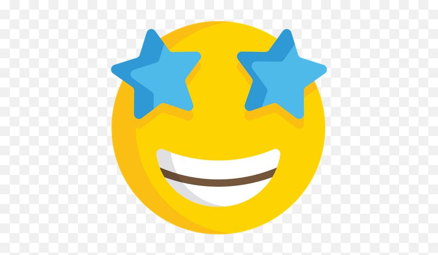 Star Struck Emoji Icon Of Flat Style - Available In Svg Png Happy Face Eyes Stars Emoji,Star Emoji Transparent