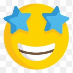 Star Struck Emoji Icon Of Flat Style - Available in SVG PNG Happy Face Eyes Stars