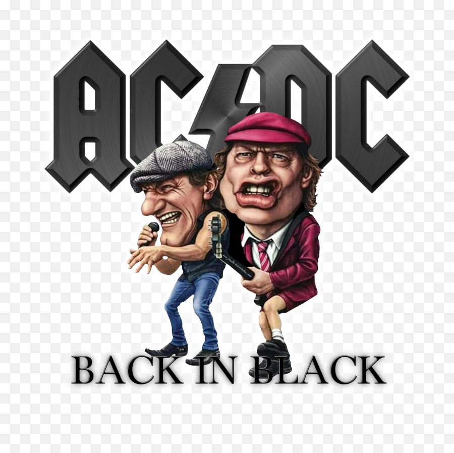 Acdc - Ac Dc Poster Back In Black Png,Ac/dc Logo