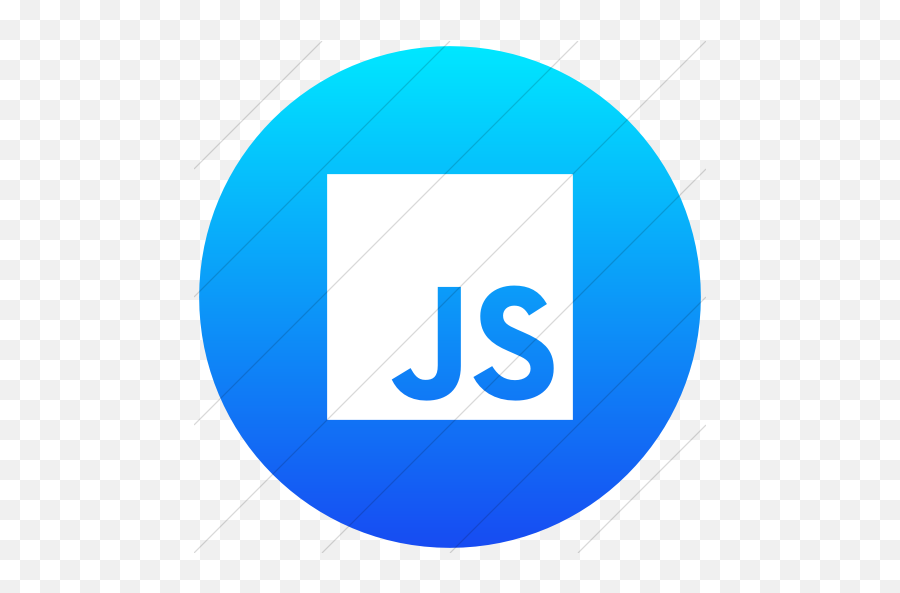 Flat Circle White - Blue Circle White V Png,Javascript Icon