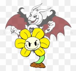 Undertale Characters - Inverted Fate Flowey Png,Flowey Png