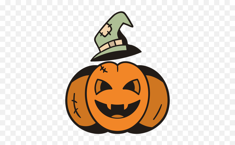 Witch Pumpkin Hand Drawn - Transparent Png U0026 Svg Vector File Halloween,Evil Pumpkin Icon