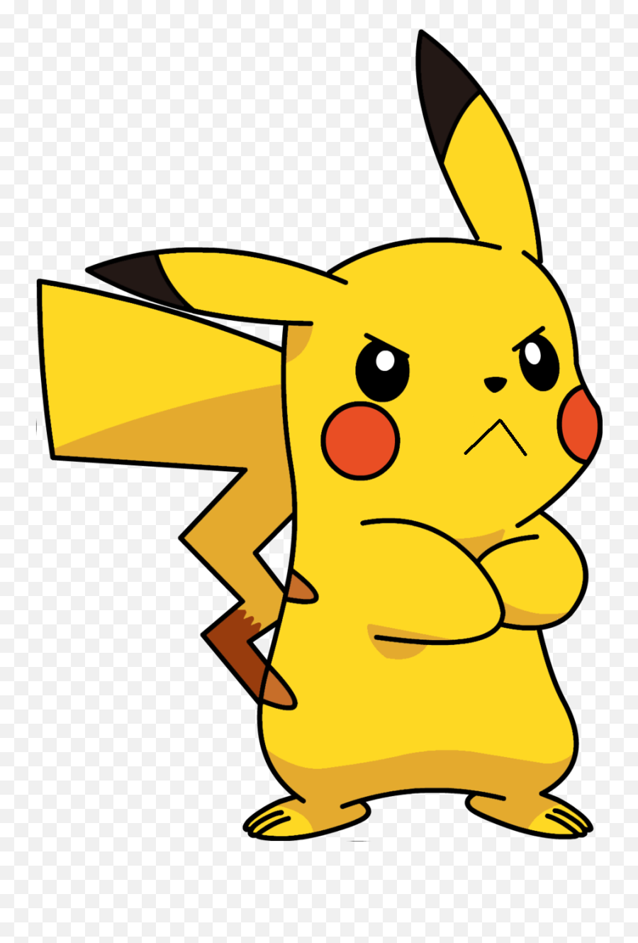 Pikachu Chu 2017 Mad Arms Crossed - Pikachu Chu Clipart Clipart Pikachu Png,Pikachu Png Transparent