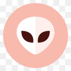 Alien Ufo Free Icon Of Kameleon Red Round - Dot png