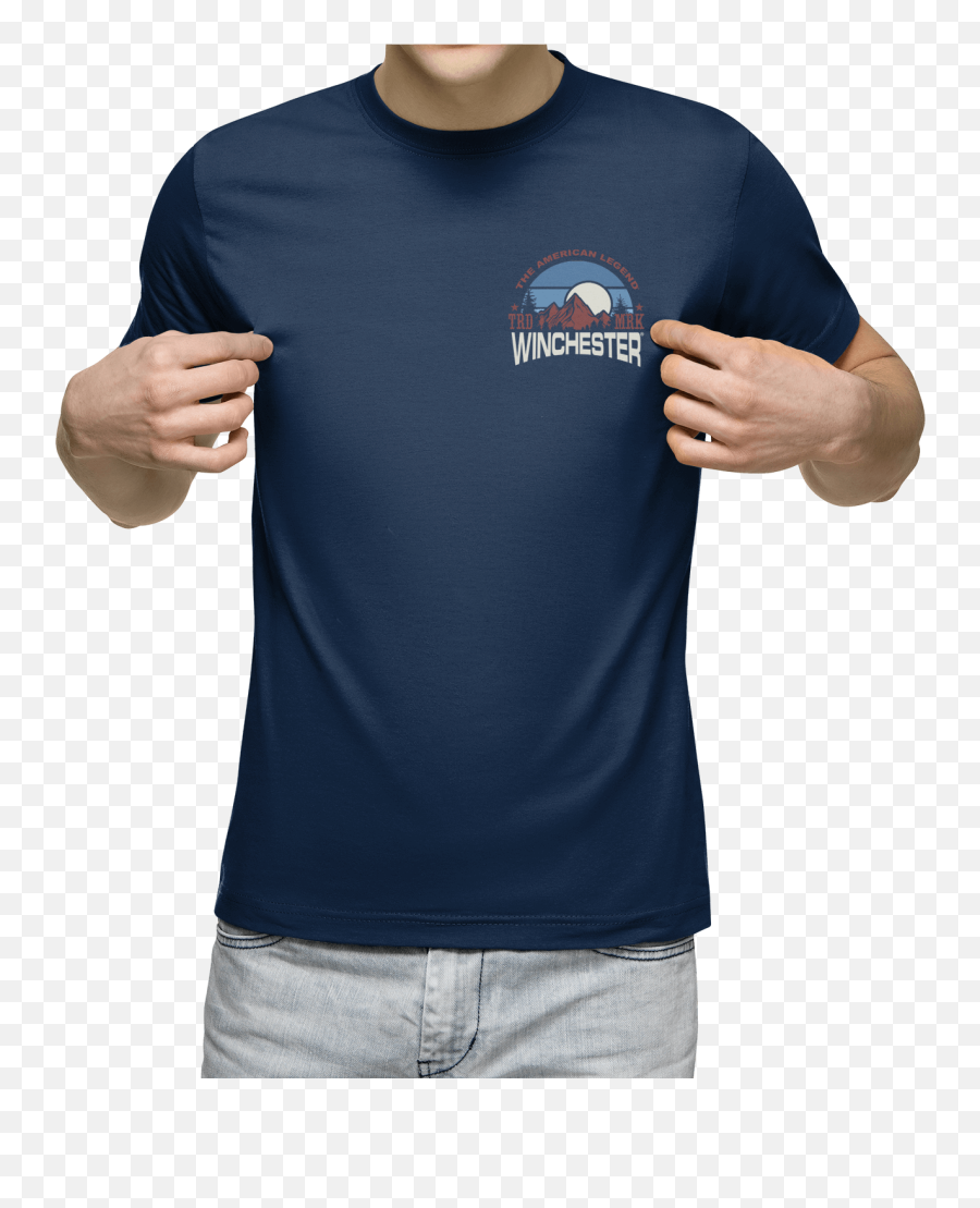 Winchester American Mountain Rider Menu0027s Short Sleeve T - Shirts For Men I Love My Girlfriend Png,T Shirt Production Icon