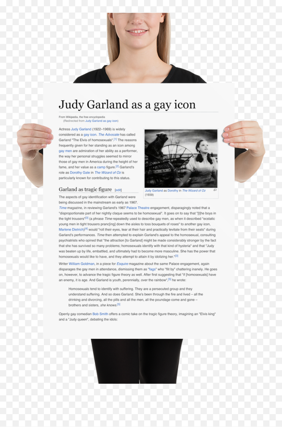 Judy Garland As Gay Icon Poster - Wikipparel Poster Png,Gay Icon Png