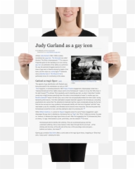 Judy Garland As Gay Icon Poster - Wikipparel png