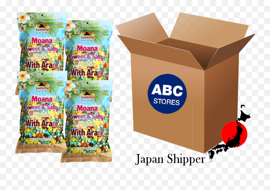 Samurai - Moana Sweet U0026 Salty Popcorn With Arare 4 Pk Png,Moana Png Transparent