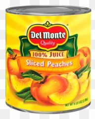 Del Monte Sliced Yellow Cling Peaches In Pear Juice From - Del Monte Canned Peaches Png,Peaches Png
