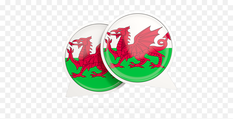 Download Hd Round Chat Icon - Welsh Dragon Throw Blanket Wales Flag Png,Green Chat Icon