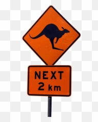 Download Free Png Kangaroo Warning Transparent Background - Kangaroo Sign,Kangaroo Transparent Background