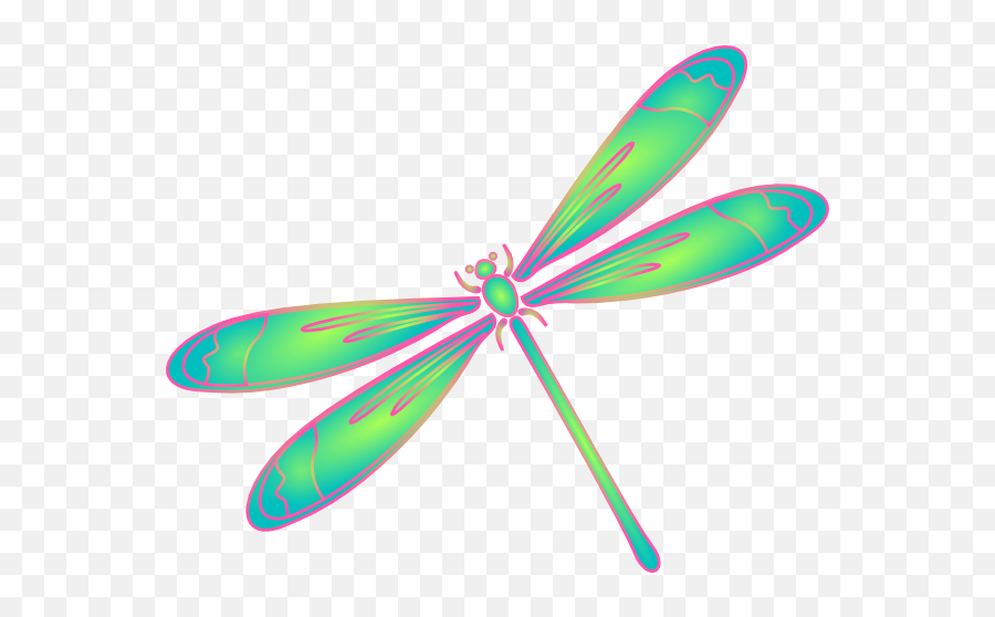 Dragonfly In Flight Blue Green Pink Clip Art - Clip Art Dragonfly Png,Dragonfly Png