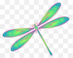 Dragonfly In Flight Blue Green Pink Clip Art - Clip Art Dragonfly Png,Dragonfly Png