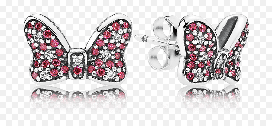 Download Pandora Minnie Mouse Bow Earrings 2 By Austin - Minnie Earrings Pandora Png,Minnie Mouse Bow Png
