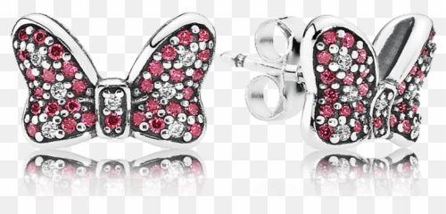Download Pandora Minnie Mouse Bow Earrings 2 By Austin - Minnie Earrings Pandora Png,Minnie Mouse Bow Png