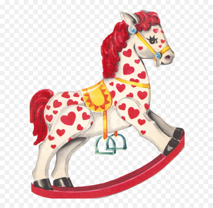 Rocking Horse Png - Vintage Valentine Rocking Horse My Sweet Rocking Horse Clipart,Horse Clipart Png