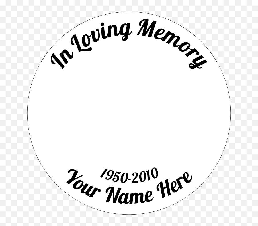 In Loving Memory Circle Sticker - Circle Png,In Loving Memory Png