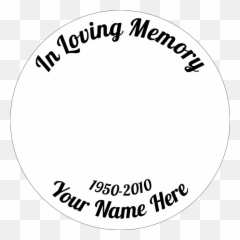 In Loving Memory Circle Sticker - Circle Png,In Loving Memory Png