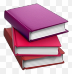 Download Hd Pink Book Pinkemoji Books Emoji Red Apple - Png