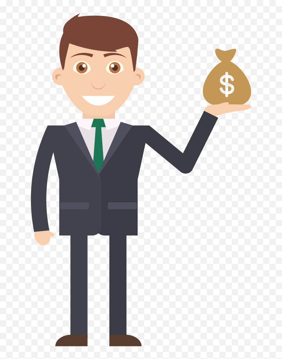 Download Office Virtual Business Man Hd Png Clipart - Man Suit Cartoon Png,Person Clipart Png