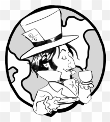 Creator Of Mad Hatter - Drawing Png,Mad Hatter Hat Png