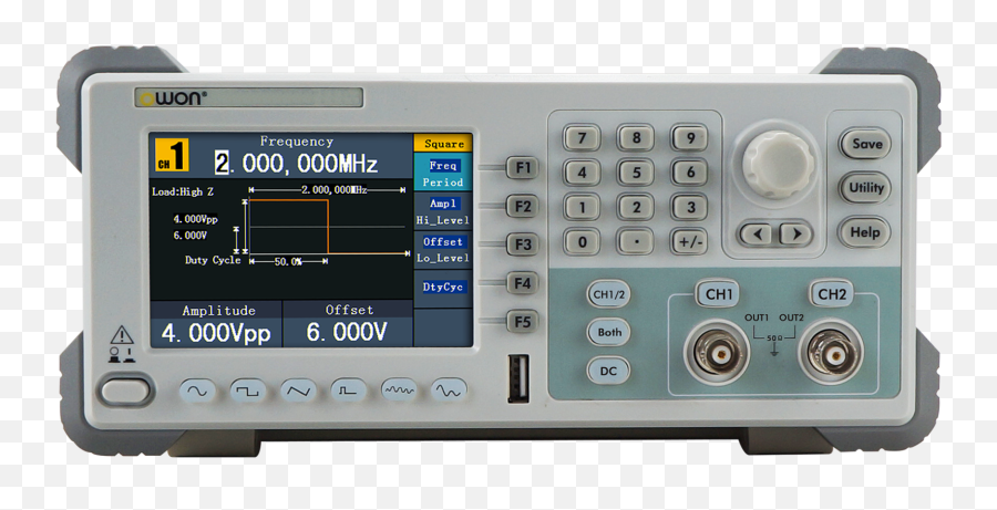 Owon Ag1012f 10mhz 2 - Ch Arbitrary Waveform Generator Owon Ag1022f Png,Waveform Png