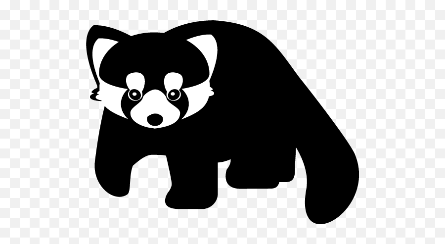 Silhouette Red Panda Clipart Png Transparent