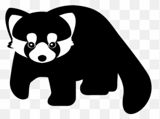 Silhouette Red Panda Clipart Png