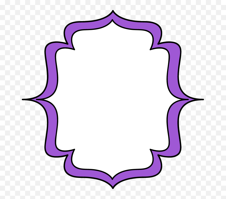 Purple Double Bracket Frame - Colorful Cute Borders For Kids Png,Modern Frame Png