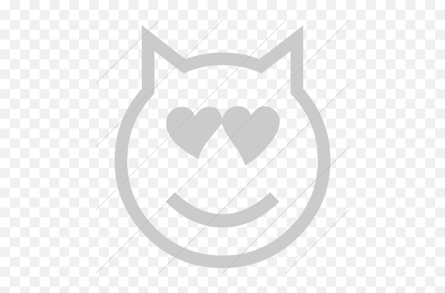 Classic Emoticons Smiling Cat - Emoji Domain Png,Heart With Eyes Logo