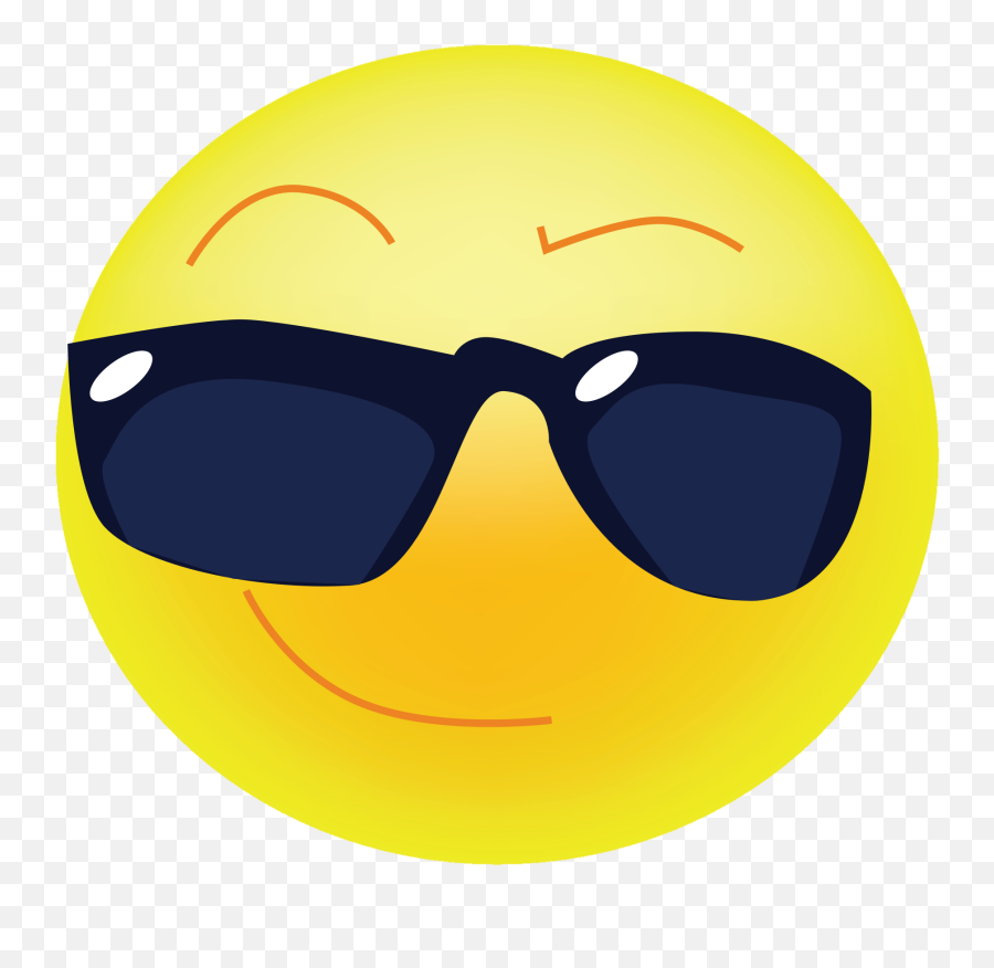 Emoticon Smiley Cool Download Free - Sunglasses Cool Clipart Png,Cool Glasses Png